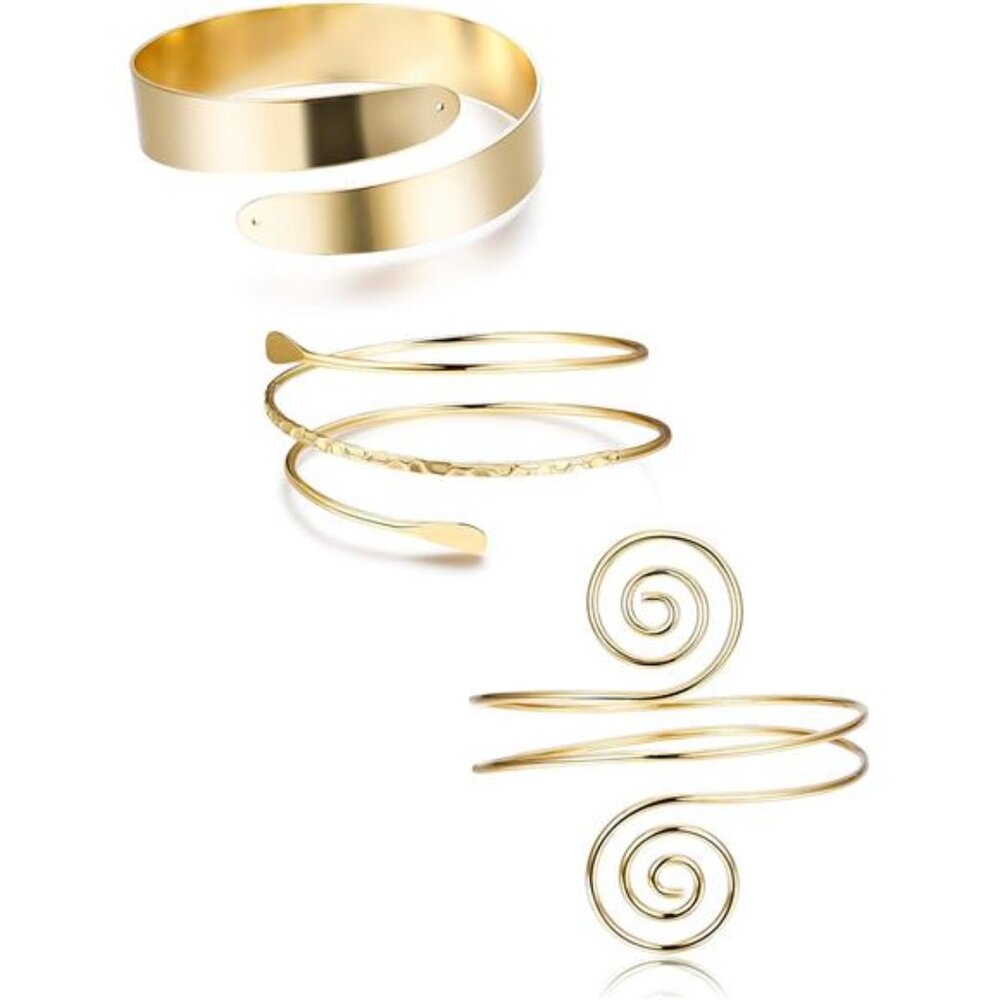 Women’s Cuff Armband Set (3PCS) | Adjustable Upper Arm Bracelets